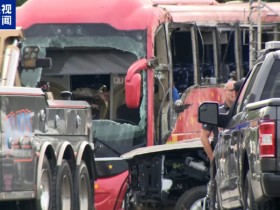 美国密西西比州发生一起巴士翻车事故 致7人死亡